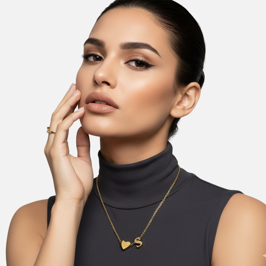 Heart & Initial Necklace