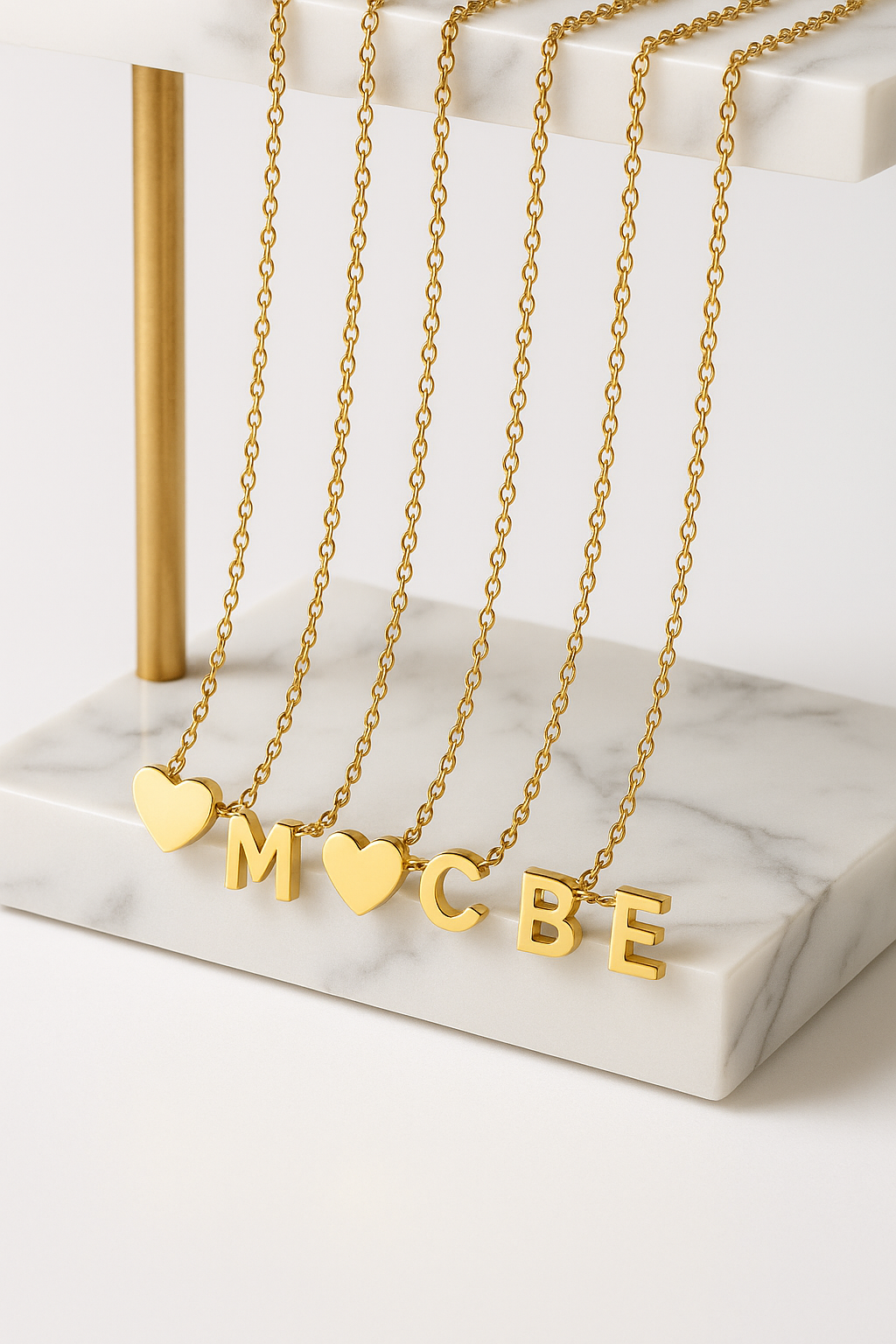 Heart & Initial Necklace